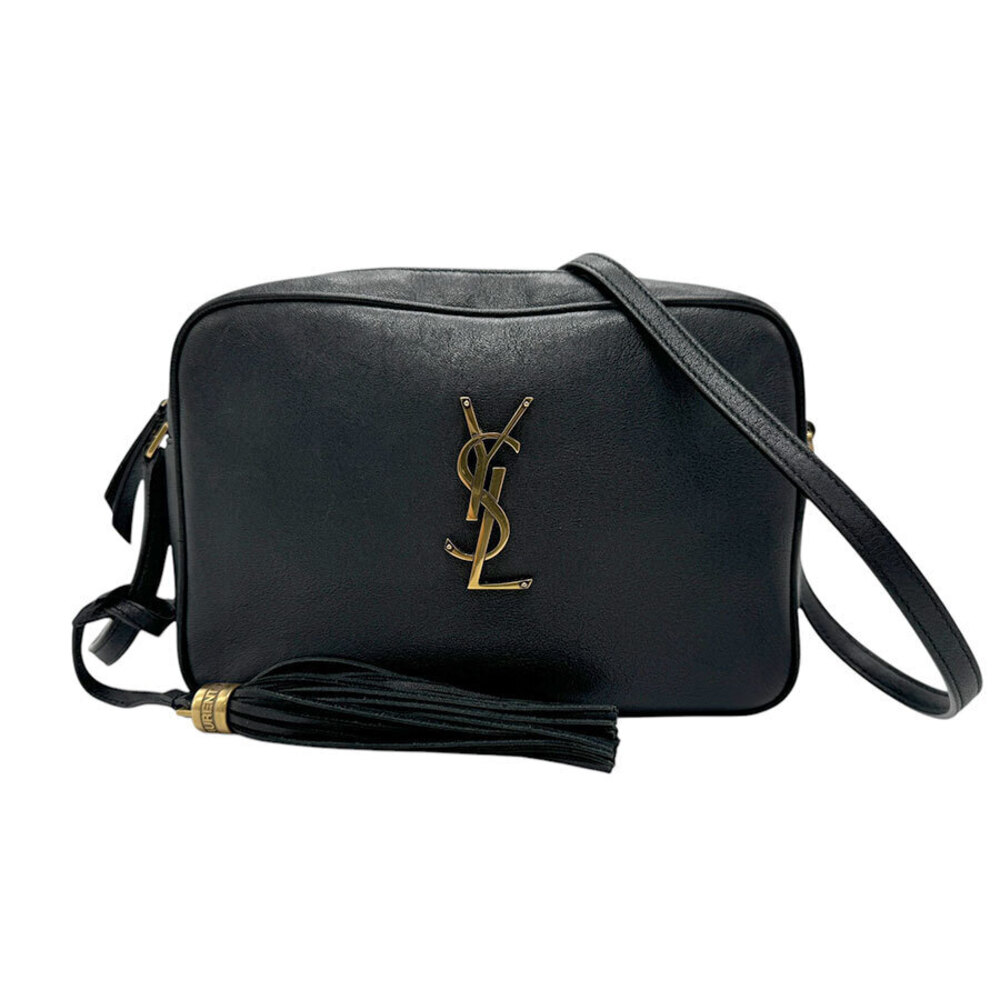 Saint Laurent shoulder bag leather black gold